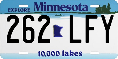 MN license plate 262LFY