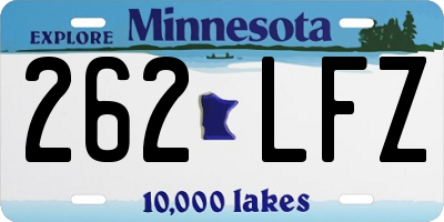 MN license plate 262LFZ