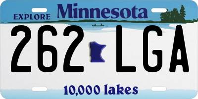 MN license plate 262LGA