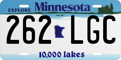 MN license plate 262LGC