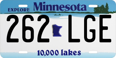 MN license plate 262LGE