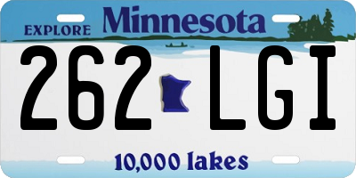 MN license plate 262LGI