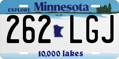 MN license plate 262LGJ