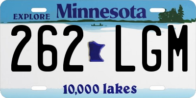 MN license plate 262LGM