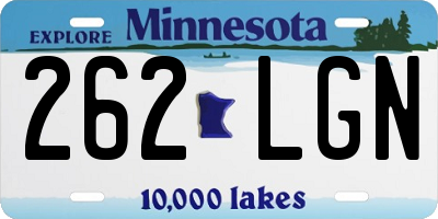 MN license plate 262LGN