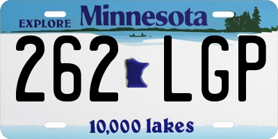 MN license plate 262LGP
