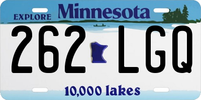 MN license plate 262LGQ