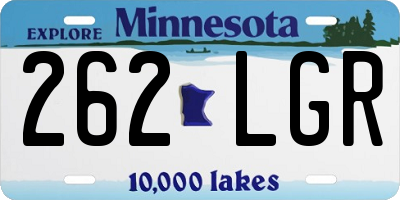 MN license plate 262LGR