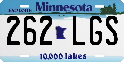 MN license plate 262LGS