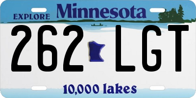 MN license plate 262LGT