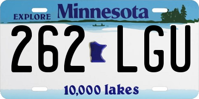 MN license plate 262LGU