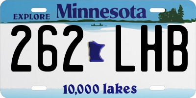 MN license plate 262LHB