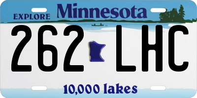 MN license plate 262LHC