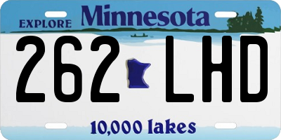 MN license plate 262LHD