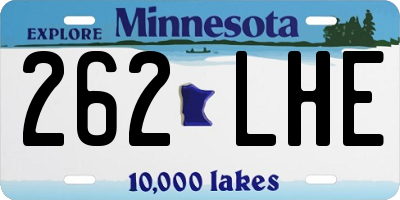 MN license plate 262LHE