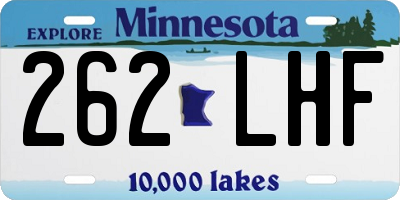 MN license plate 262LHF