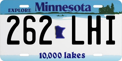 MN license plate 262LHI