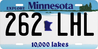 MN license plate 262LHL