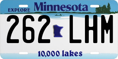 MN license plate 262LHM