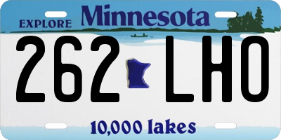 MN license plate 262LHO