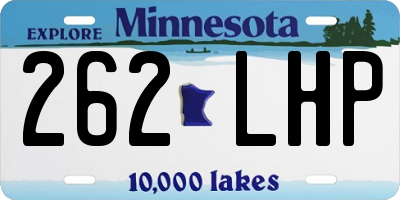 MN license plate 262LHP