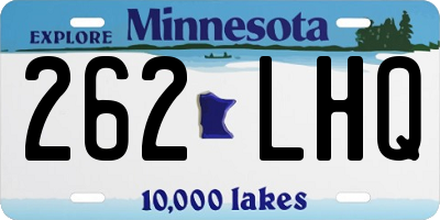 MN license plate 262LHQ