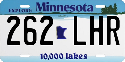 MN license plate 262LHR