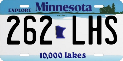 MN license plate 262LHS