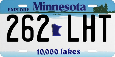 MN license plate 262LHT