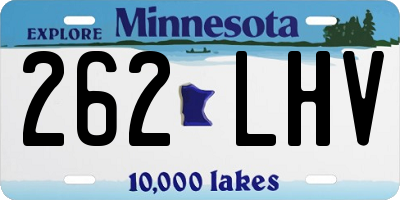 MN license plate 262LHV