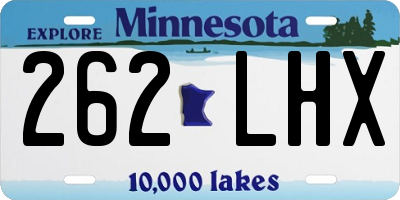 MN license plate 262LHX