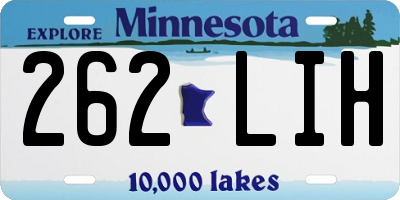 MN license plate 262LIH