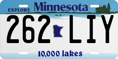 MN license plate 262LIY