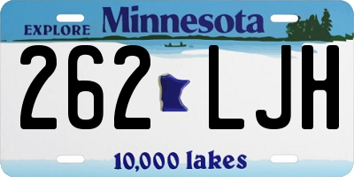 MN license plate 262LJH