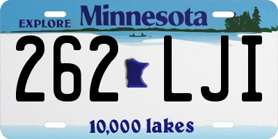 MN license plate 262LJI