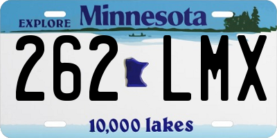 MN license plate 262LMX