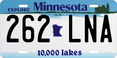 MN license plate 262LNA