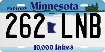 MN license plate 262LNB