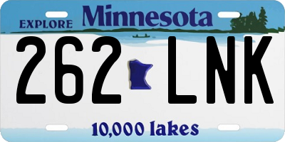 MN license plate 262LNK