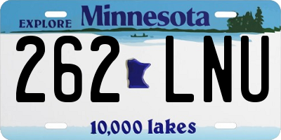 MN license plate 262LNU
