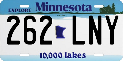MN license plate 262LNY