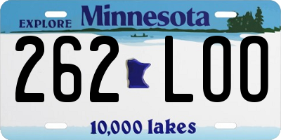 MN license plate 262LOO