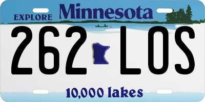 MN license plate 262LOS