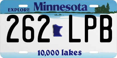 MN license plate 262LPB