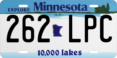 MN license plate 262LPC