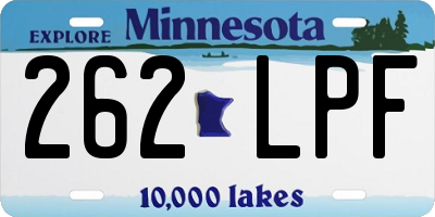 MN license plate 262LPF