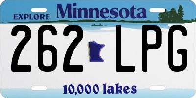 MN license plate 262LPG