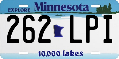 MN license plate 262LPI