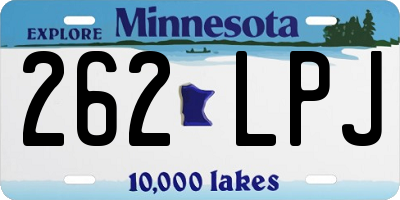 MN license plate 262LPJ