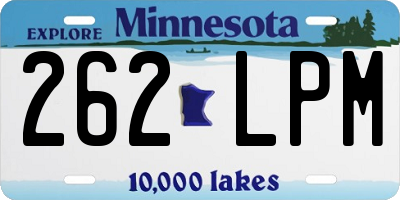 MN license plate 262LPM